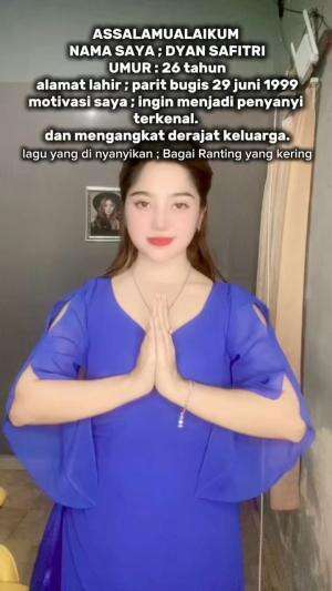 DYAN SAFITRY 26 tahun KALIMANTAN BARAT KUBU RAYA. .# ONLINEAUDITIONKDI2025