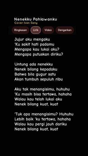 LIRIK LAGU NENEKKU PAHLAWANKU - WALI BAND (Jujur aku mengaku ku sakit hati padamu) Cover Ivan Sany