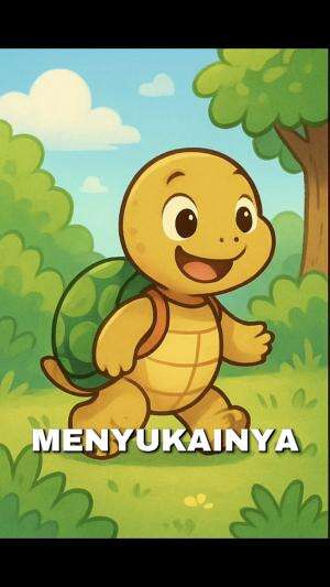 Kuri si kura-kura memang lambat, tapi hatinya cepat membantu!
Teman sejati tak harus cepat—yang penting, selalu ada saat dibutuhkan.
#Cerita