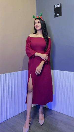 dress natal merah