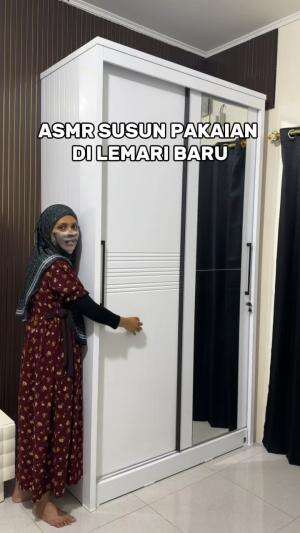 ASMR SUSUN PAKAIAN DI LEMARI BARU