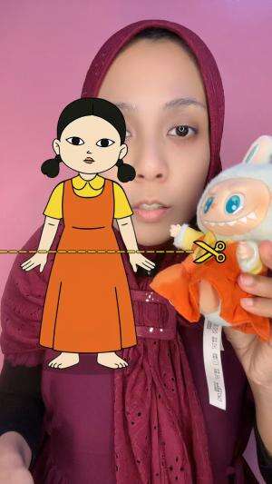 potongin baju cewe lampu merah squid game kok malah diomelin sih 😭