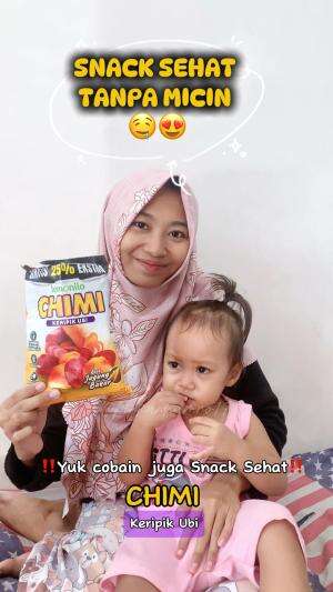 Snack sehat Chimi keripik ubi, rasanya enak meskipun tanp micin 😍

#chimi #keripikubi #snacksehat