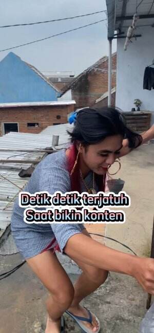 Terjatuh saat bkin konten #komedi