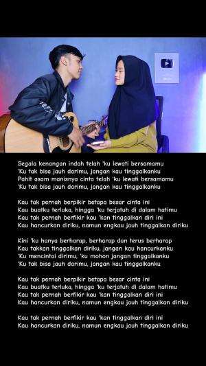 LIRIK LAGU KU TAK BISA - ADISTA (Segala kenangan indah tlah kulewati bersamamu | Pahit asam manisnya cinta) Cover Ivan Sany #ivansany 