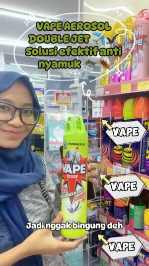 Vape Aerosol Regular bantu lindungi keluarga dari bahaya gigitan nyamuk

#VapeAerosolFruityFresh
#teknologidoublejet
#VapeAntiNyamuk