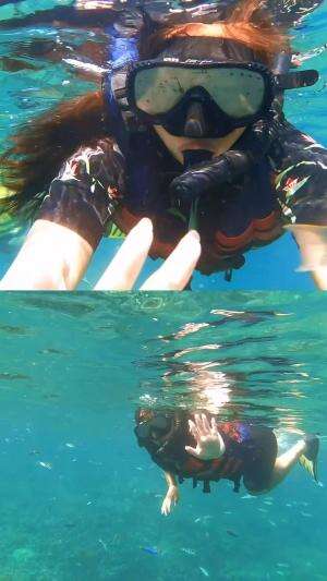Seru banget guys 😍 siapa yg udh pernah snorkeling? Share pengalamannya yuk 🥰 #snorkeling #bali #HOTrctiplus #trending #traveling 