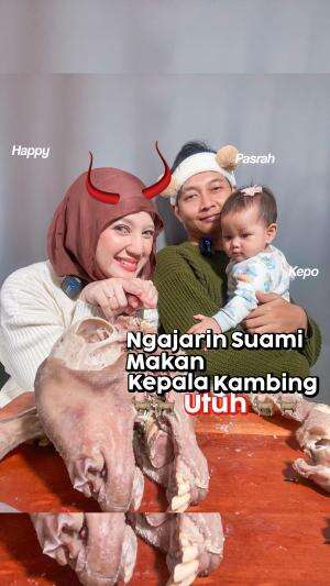 Ngajarin suami mkn kepala kambing  #markitry 
