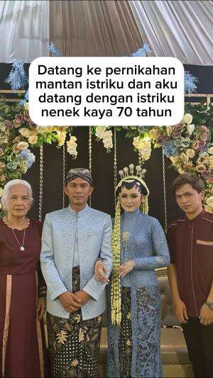 datang ke nikahan mantan istriku dengan suami barunya  #viral #drama 