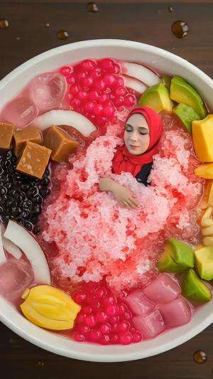 enak nye bobo di dalam makanan 😴🍜🍧