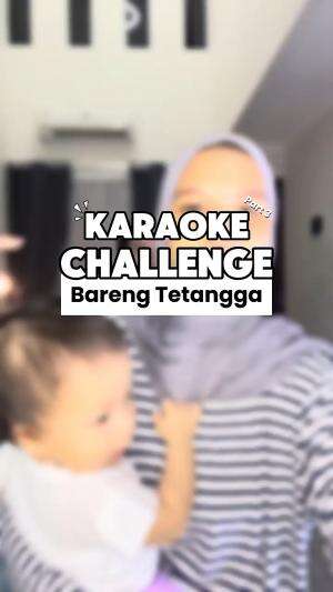 Karaoke challenge bareng tetangga ! Seru banget 🤣  #challenge #karaoke #videolucu 