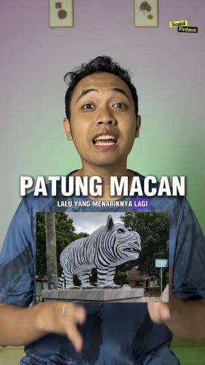 Viral penampakan Patung Macan Putih desa Balongjeruk Kediri dikritik, begini klarifikasinya.. menurut kalian lebih mirip zebra atau kuda nil