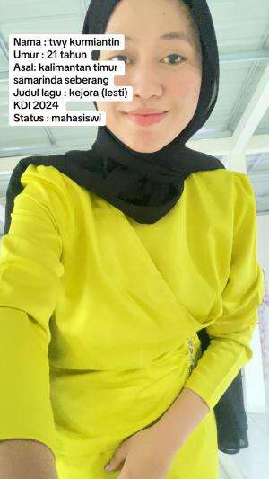 KDI2024 nama: twy kurmiantin,asal: kalimantan timur,usia: 21 tahun, judul lagu: kejora (lesti) #onlineAuditionKDI2024