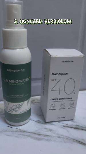 Herbiglow Calming Water & Tinted Sunscreen  #skincare  #calmingwater #tintedsunscreen #herbiglow 