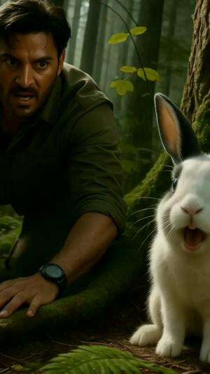 scared rabbit #ai  #anime 