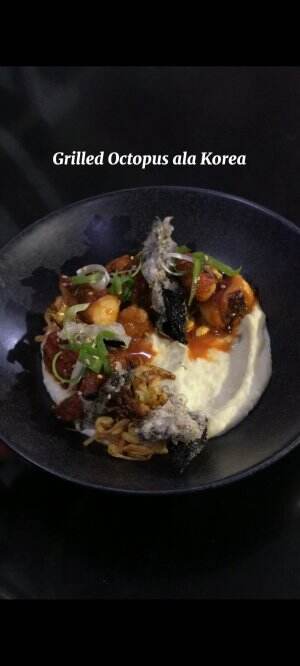 Korean Fine Dining Grilled Octopus by Penjual Kimchi