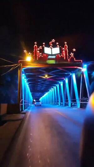 indahnya jembatan batulicin dengan hiasan lampu  #jembatan batulicin  #jembatan estetik  #lampu jembatan  #jembatan indah 