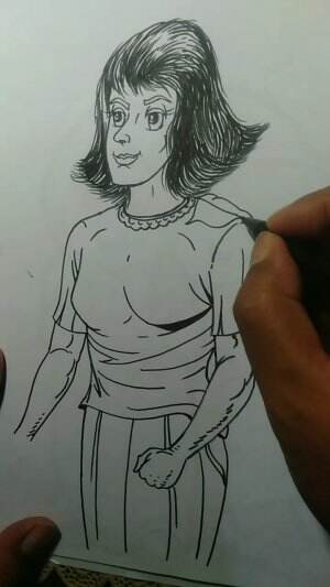 Yuk Belajar Menggambar Mbak Ana Sedang Bepergian 😁