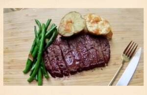 resep special steak sirloin meltique with special butter paris sauce and mozarella potato #onlineauditionmci11