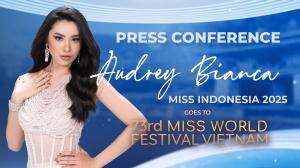 Press Conference Audrey Bianca Goes To Miss World