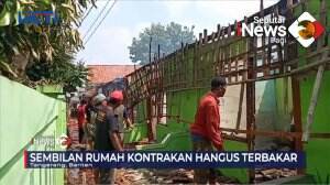 Sembilan Rumah Kontrakan Ludes Terbakar