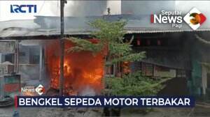 Bengkel Motor Terbakar