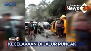 Dua Mobil Terlibat Kecelakaan Di Jalur Puncak