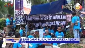 Demo Korban Penggusuran Proyek Jakarta International Stadium