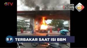 Mobil Terbakar Saat Mengisi BBM