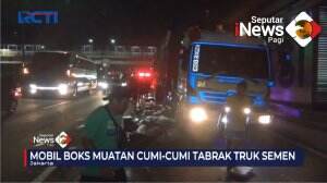 Mobil Boks Menabrak Truk Semen
