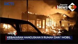 Kebakaran Menghanguskan Sembilan Rumah Dan Satu Mobil