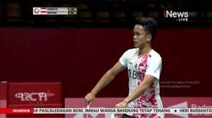 Ginting Berhasil Menyamakan Kedudukan Menjadi 1-1 - HSBC BWF World Tour Finals 2022