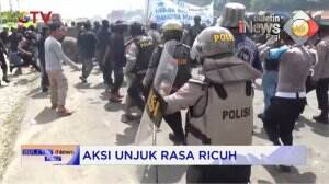 Aksi Unjuk Rasa Buruh di Kendari Ricuh