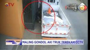 Maling Gondol Aki Truk Terekam CCTV