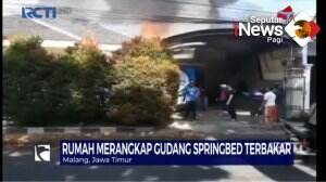 Gudang Springbed Terbakar