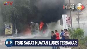 Truk Sarat Muatan Di Cilacap Ludes Terbakar
