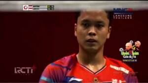 Smash Menyilang Dari Ginting Beri Loh K.Y imbang 20-20 - HSBC BWF World Tour Finals 2022