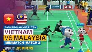 Minimatch Badminton Ganda Putra Match 2 Sea Games Cambodia 2023 Vietnam Vs Malaysia
