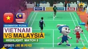 Highlight Badminton Tunggal Putra Match 2 Sea Games Cambodia 2023 Vietnam Vs Malaysia