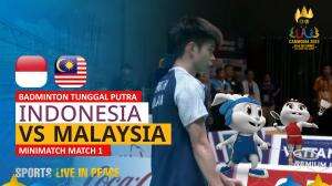 Minimatch Badminton Tunggal Putra Sea Games Cambodia 2023 Indonesia Vs Malaysia Match 1