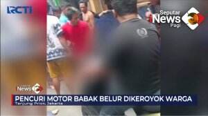 Pencuri Motor Babak Belur Dihajar Massa