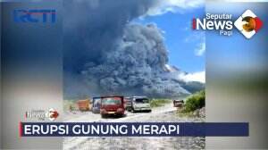 Kepanikan Pekerja Tambang Akibat Erupsi Gunung Merapi