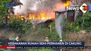 Rumah Semi Permanen Terbakar