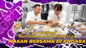 Keseruan Rafi Ahmad dan DK Ikon saat makan bersama di Andara