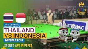 Minimatch Billiard Men's Snooker Singels Sea Games Cambodia 2023 Thailand Vs Indonesia Match 2