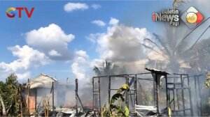 Rumah Terbakar Ditinggal Pemiliknya Di Berau Kalimantan Timur