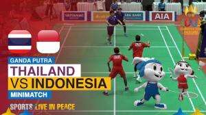 Minimatch Badminton Ganda Putra Sea Games Cambodia 2023 Thailand Vs Indonesia