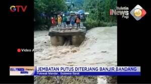 Jembatan Penghubung Putus Akibat Banjir Bandang