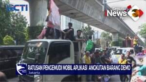 Demo Pengemudi Mobil Aplikasi Angkutan Barang