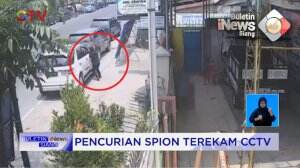 Pencurian Spion Terekam CCTV